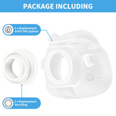 Wagleriz AirFit F40 cushion cleaning-ready surface for hygiene.