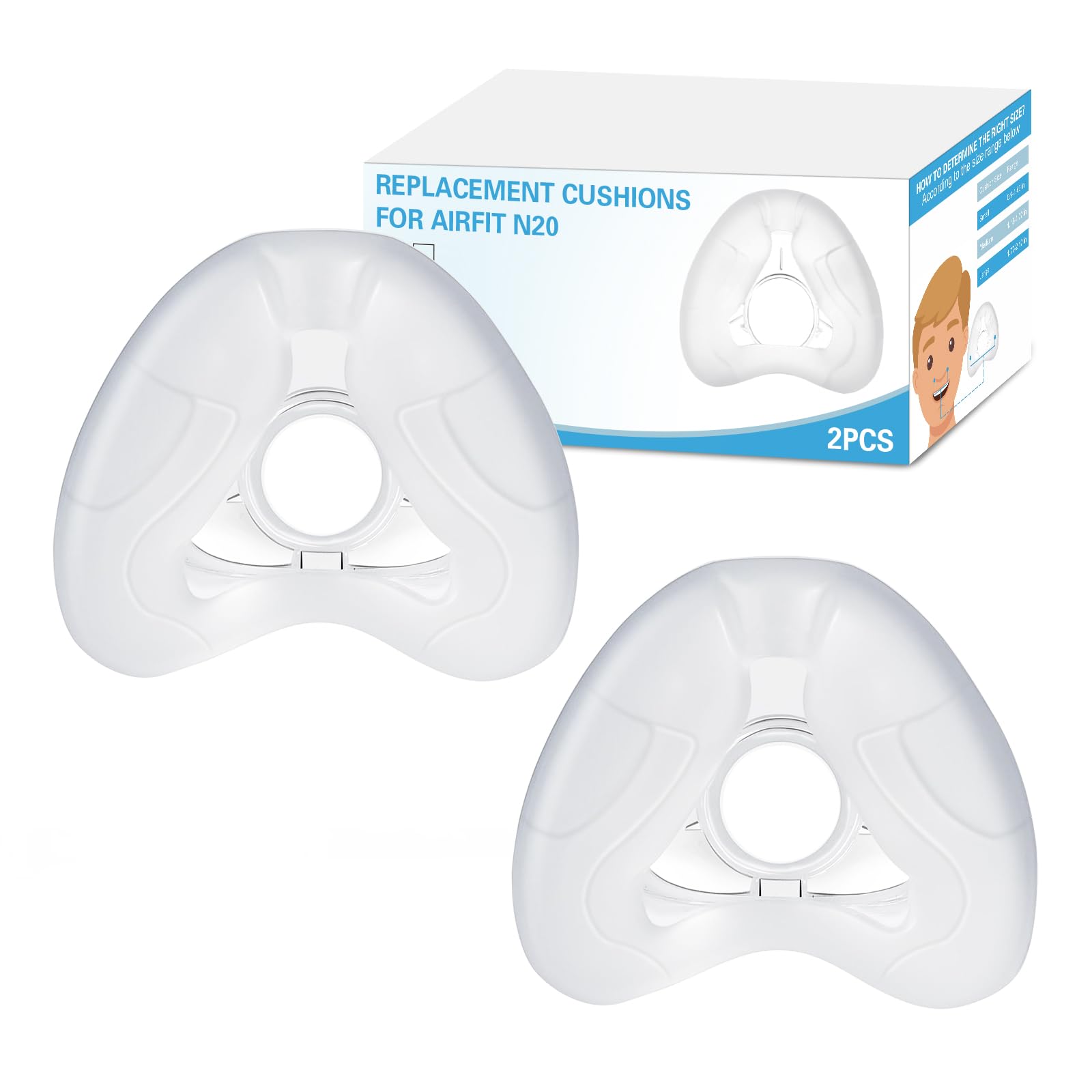 Wagleriz AirFit N20 nasal cushion in medium size for a secure seal.