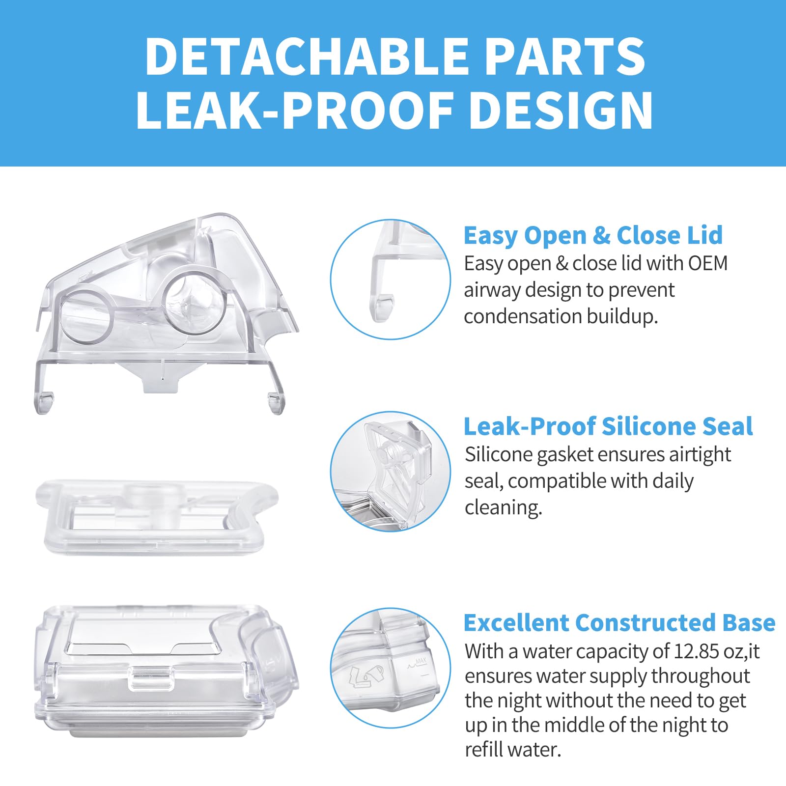 Wagleriz Water Chamber with leak-proof seal prevents spills during use.