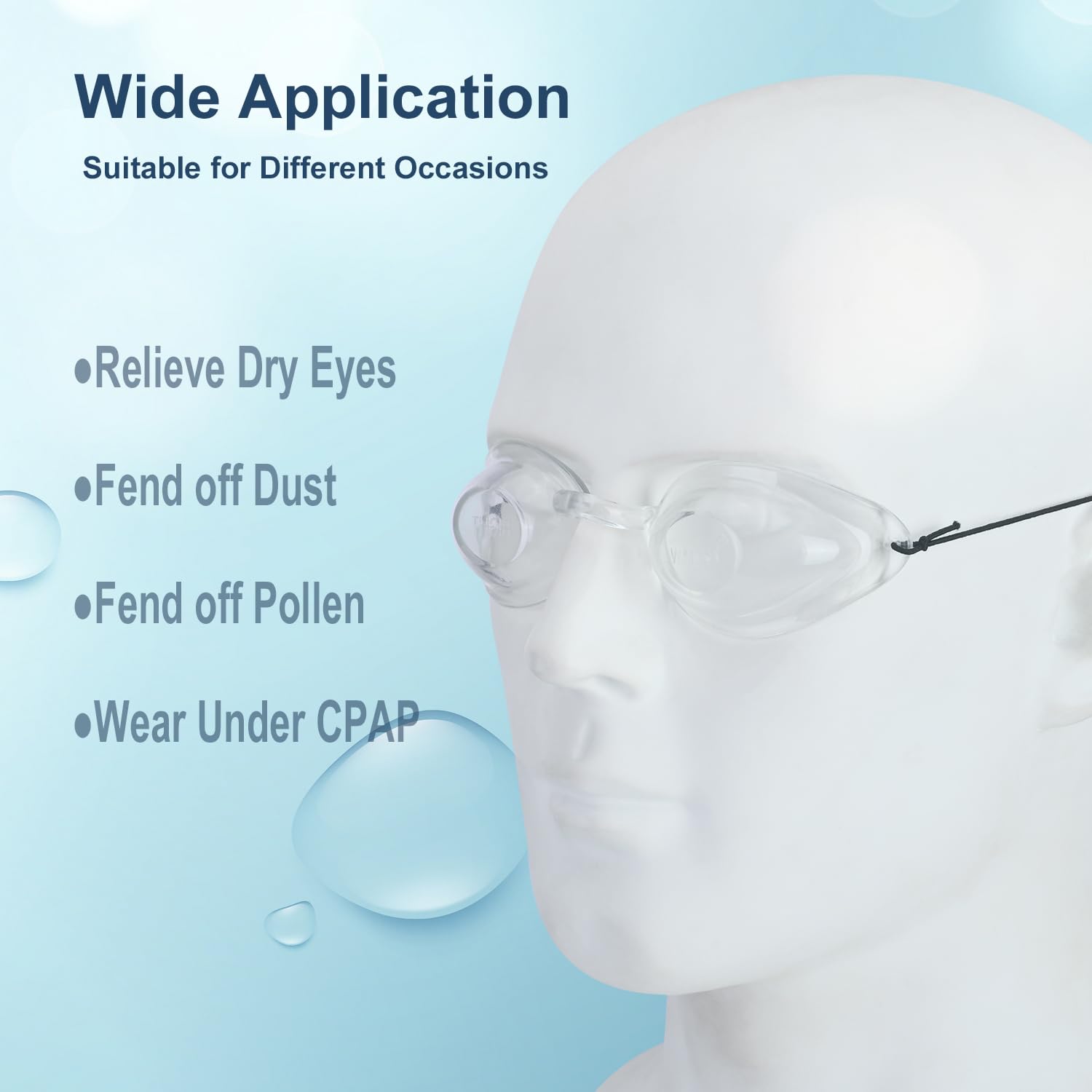 WAHAH sleep mask worn for a gentle seal and uninterrupted rest.