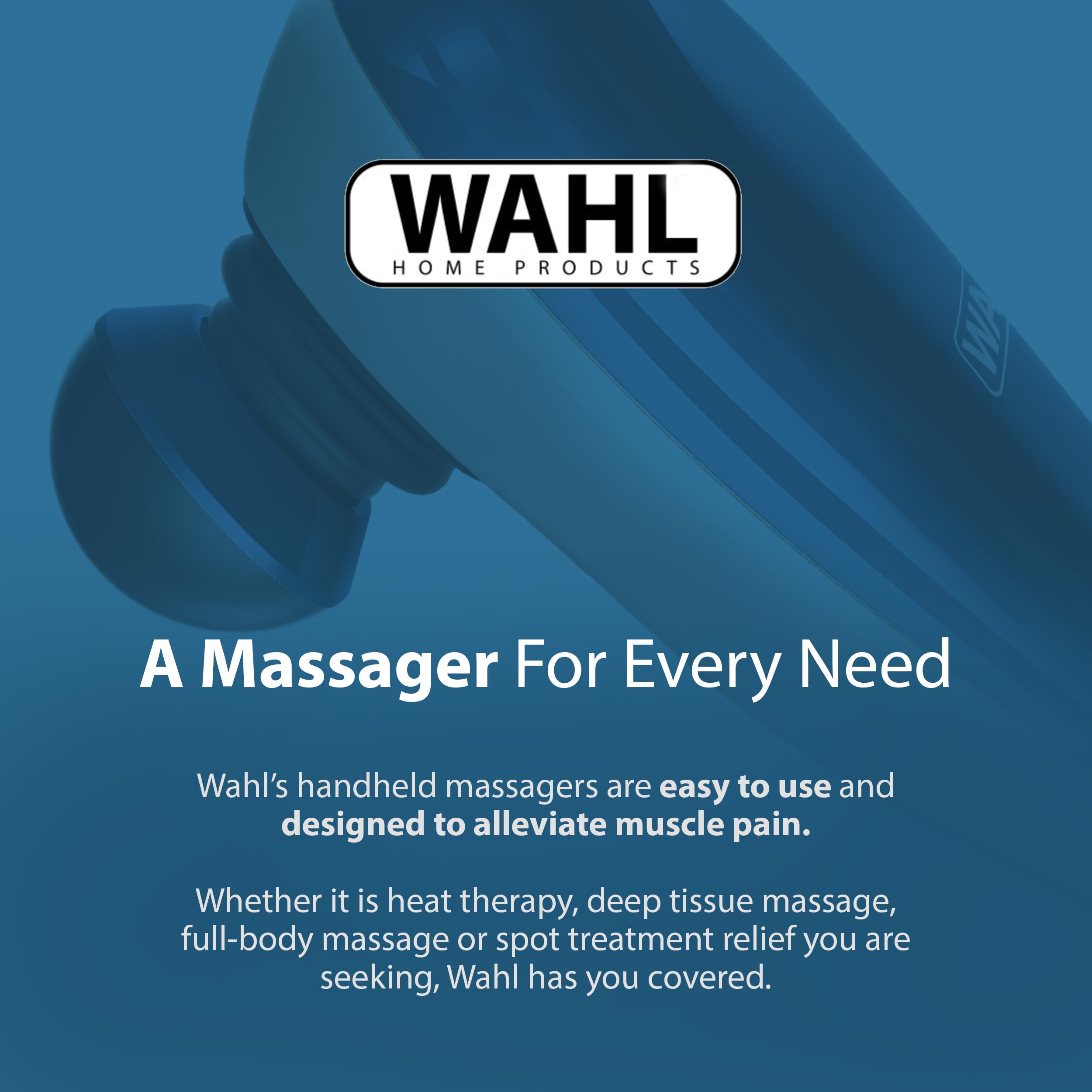 Wahl Deep Tissue Massager Ergonomic design supports comfortable, extended use.