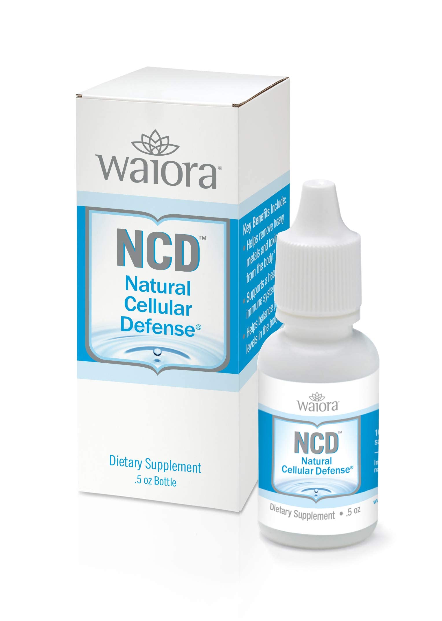 Waiora Natural Cellular Defense bottle and dropper for easy daily use.