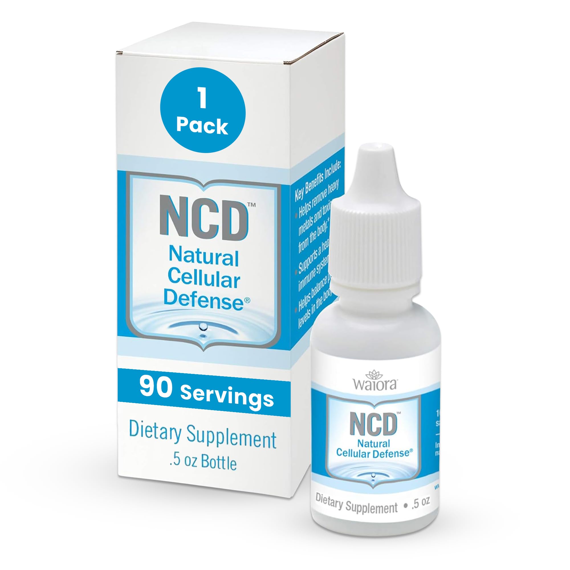 Waiora NCD liquid bottle with dropper for easy daily use and enhanced absorption.
