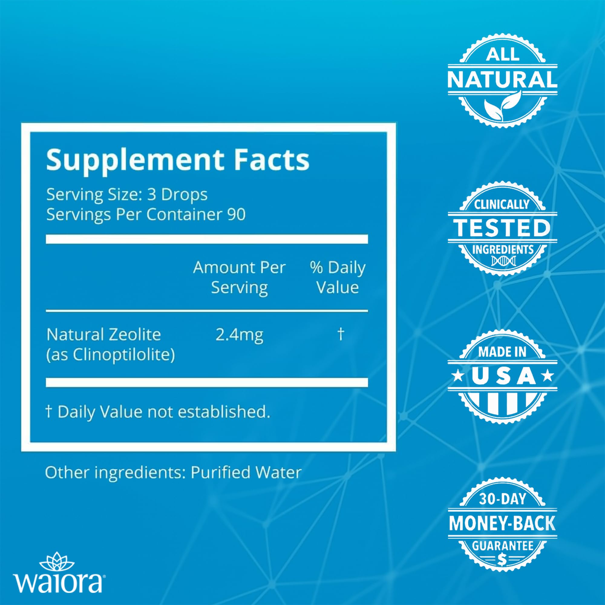 Waiora NCD liquid minimal-formula bottle with clean, additive-free design.