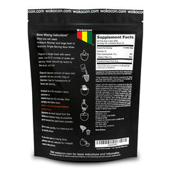Wakacon Kava Waka powder label closeup highlighting Fiji origin