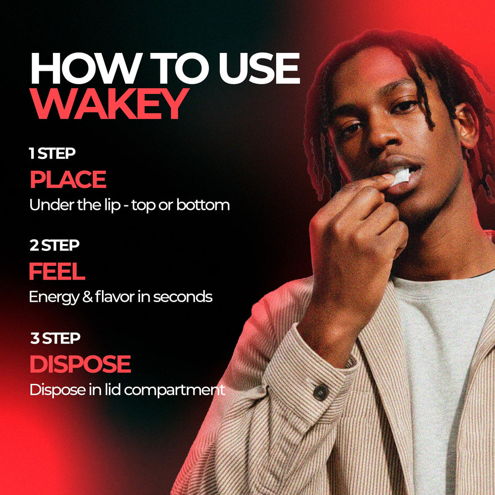 Wakey Energy Pouches 5-pack view for on-the-go energy