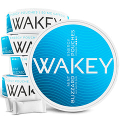 Wakey Blizzard Mint 50mg energy pouch pack for daily use