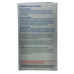 Walgreens daily probiotic digestive support for a consistent routine.