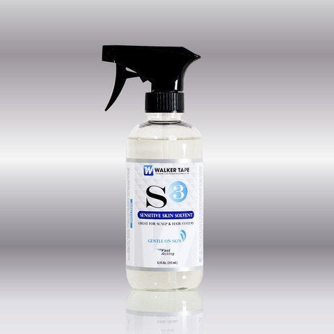 Walker Tape S3 solvent bottle pour for sensitive skin adhesive removal, low residue and easy rinse.