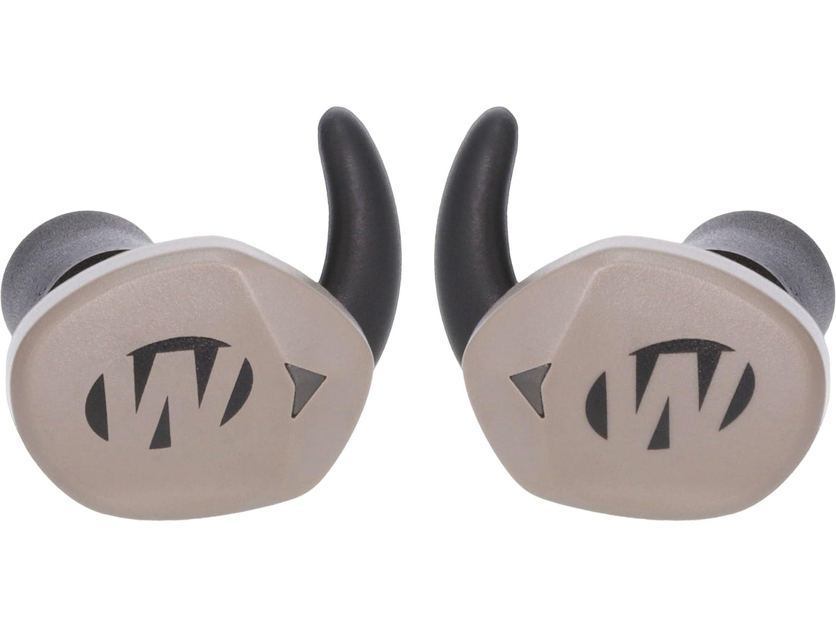 Walker's Silencer 2.0 earbuds in case for portable protection and charging