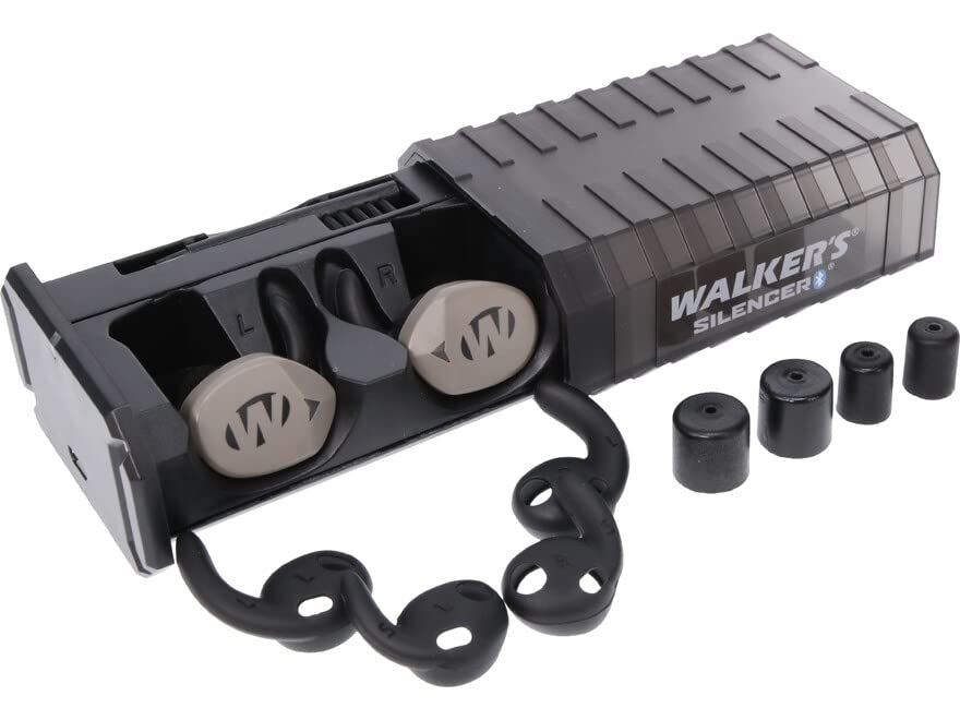 Walker's Silencer 2.0 noise reduction graphic highlighting 24 dB protection