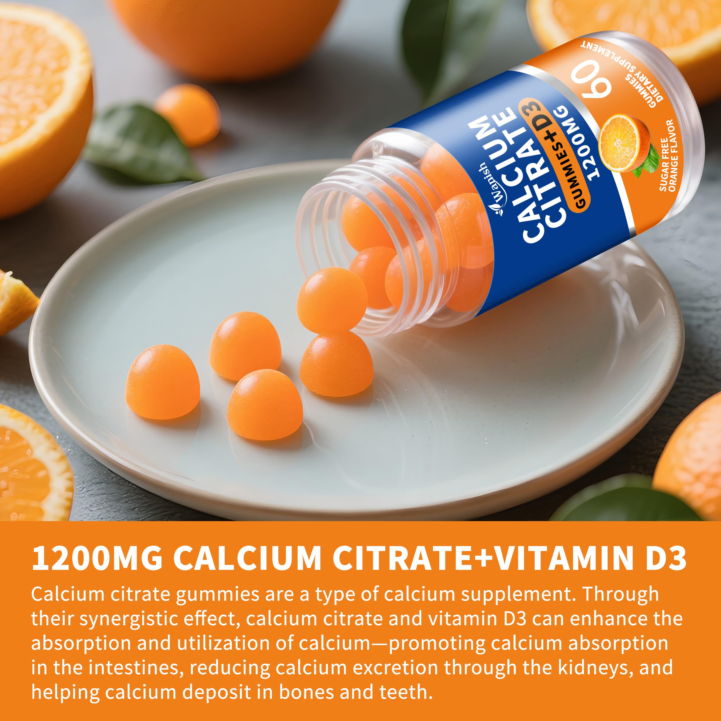 Wanish Vegan Calcium Gummies use plant-based ingredients for easy digestion