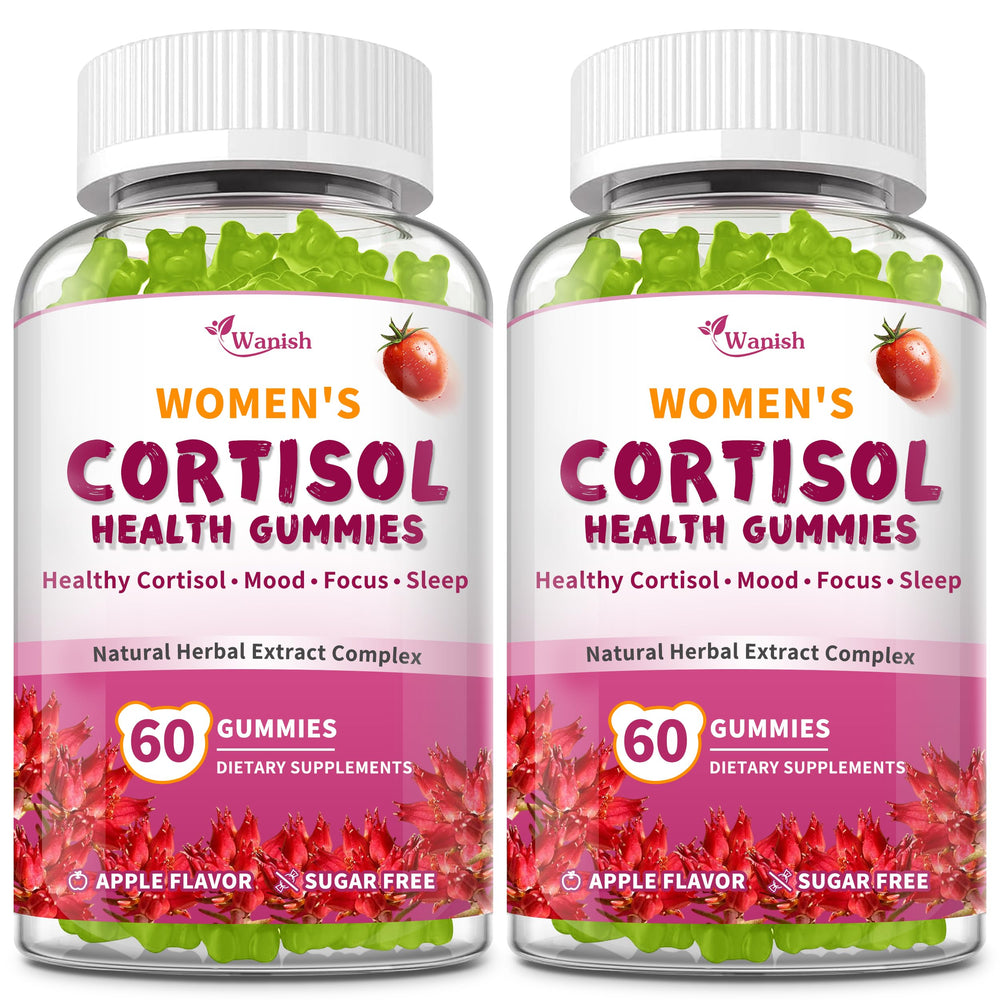 Wanish Cortisol Gummies apple bottle front for daily mood support