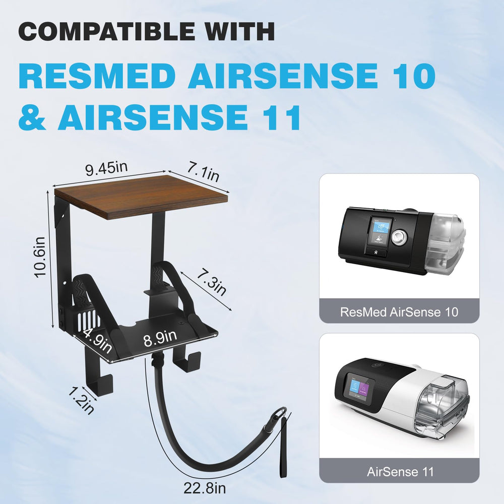 Wanyshapy CPAP hose holder with 180-degree arm prevents tubing tangling during sleep.