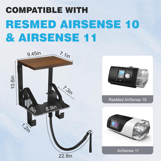 Wanyshapy CPAP hose holder with 180-degree arm prevents tubing tangling during sleep.