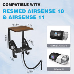 Wanyshapy CPAP hose holder with 180-degree arm prevents tubing tangling during sleep.