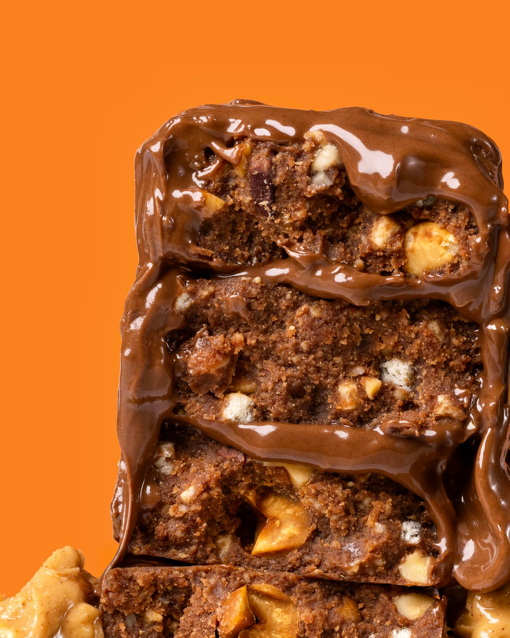 War on Sugar Chocolate Peanut Butter Crunch bar unwrap shows gluten-free, monk fruit sweetened treat.