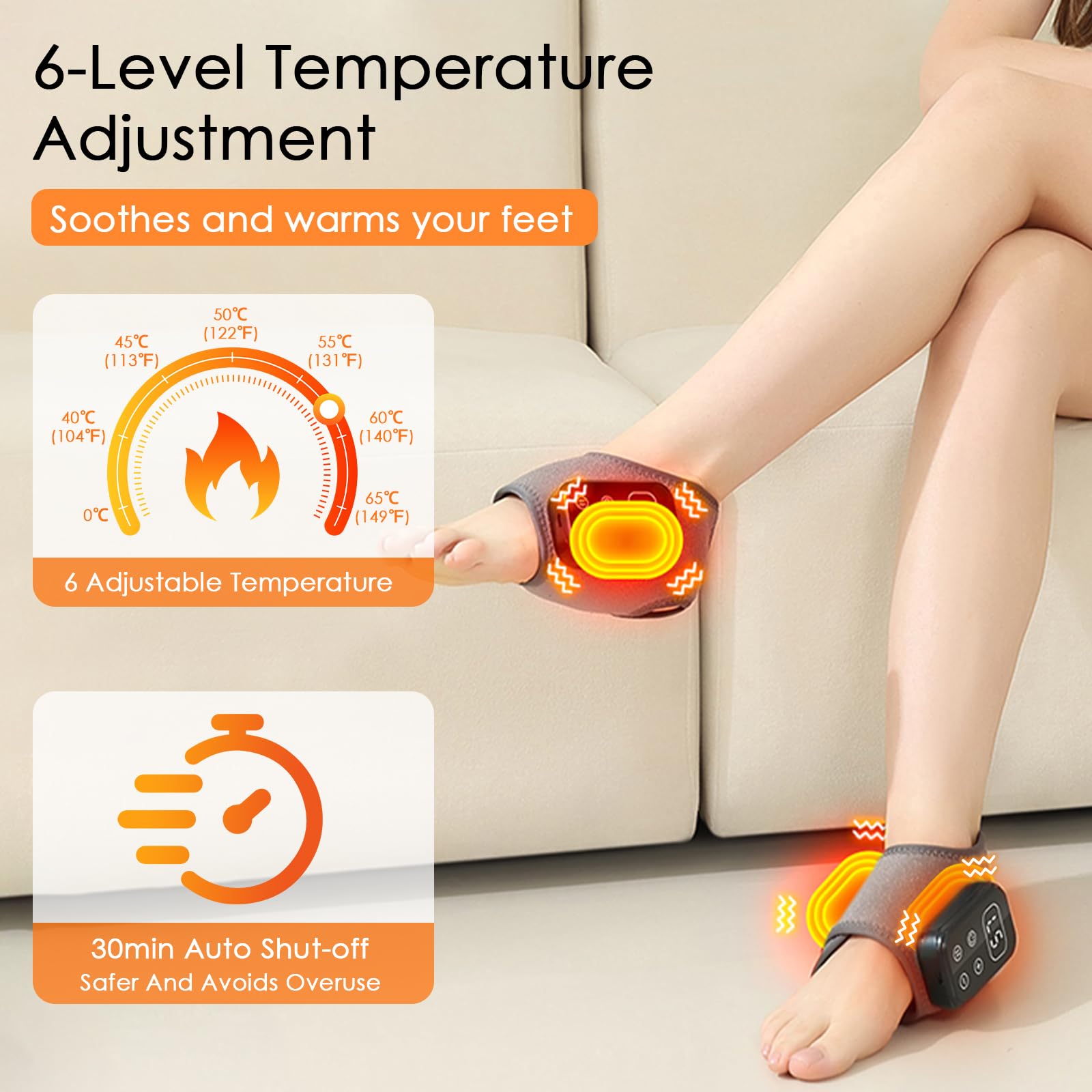Warihaei Foot Renew Massager battery indicator for session planning