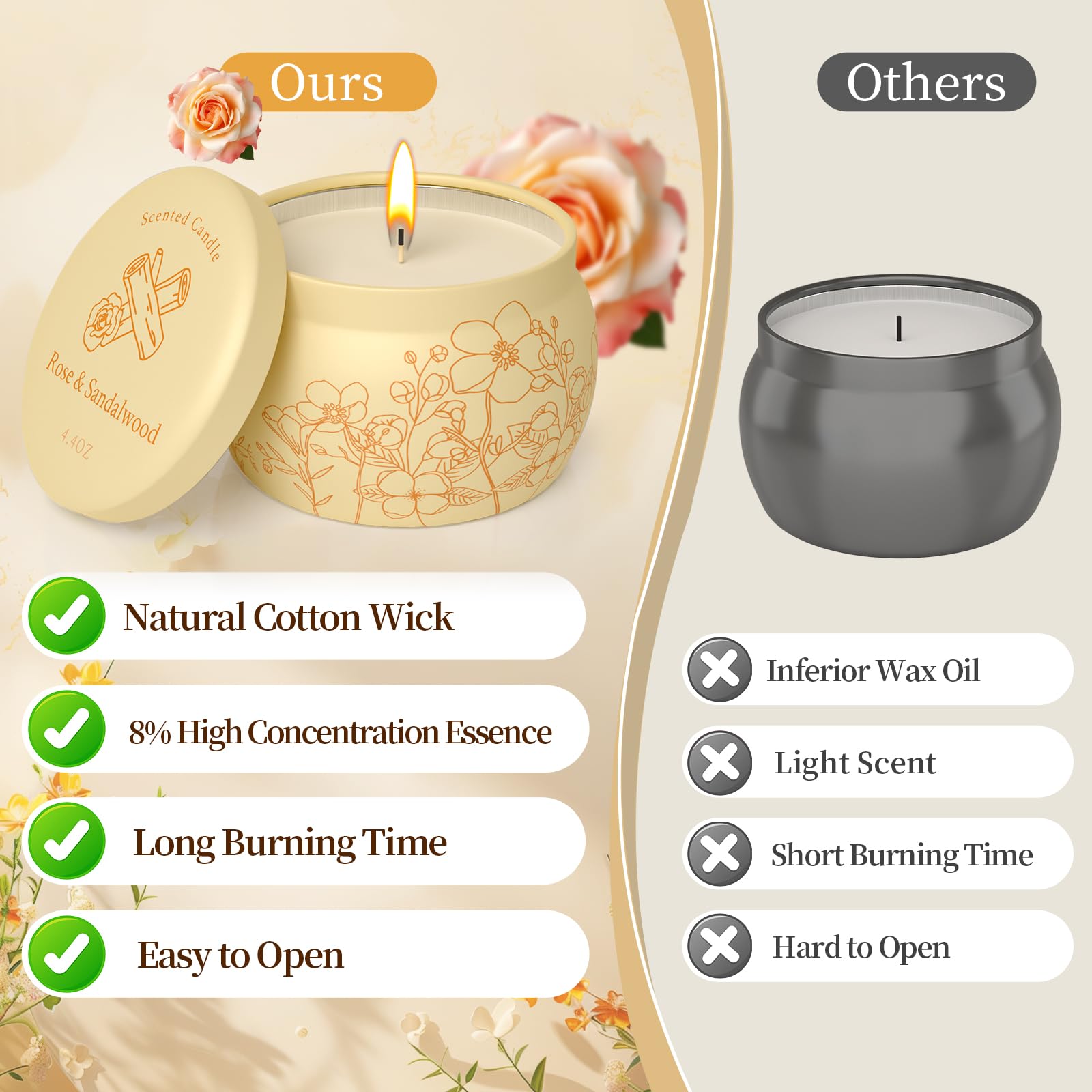 WarmEmbrace jasmine candle jar for fresh daytime mood.