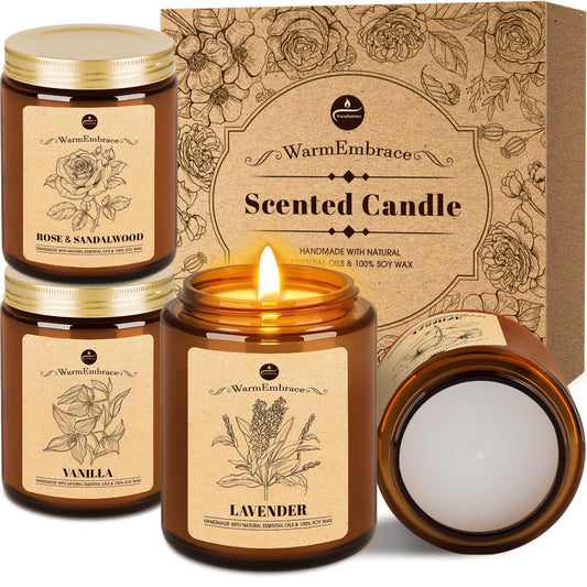 WarmEmbrace lavender candle jar for calming evenings