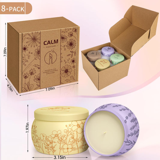 WarmEmbrace lavender candle jar creates calming atmosphere.