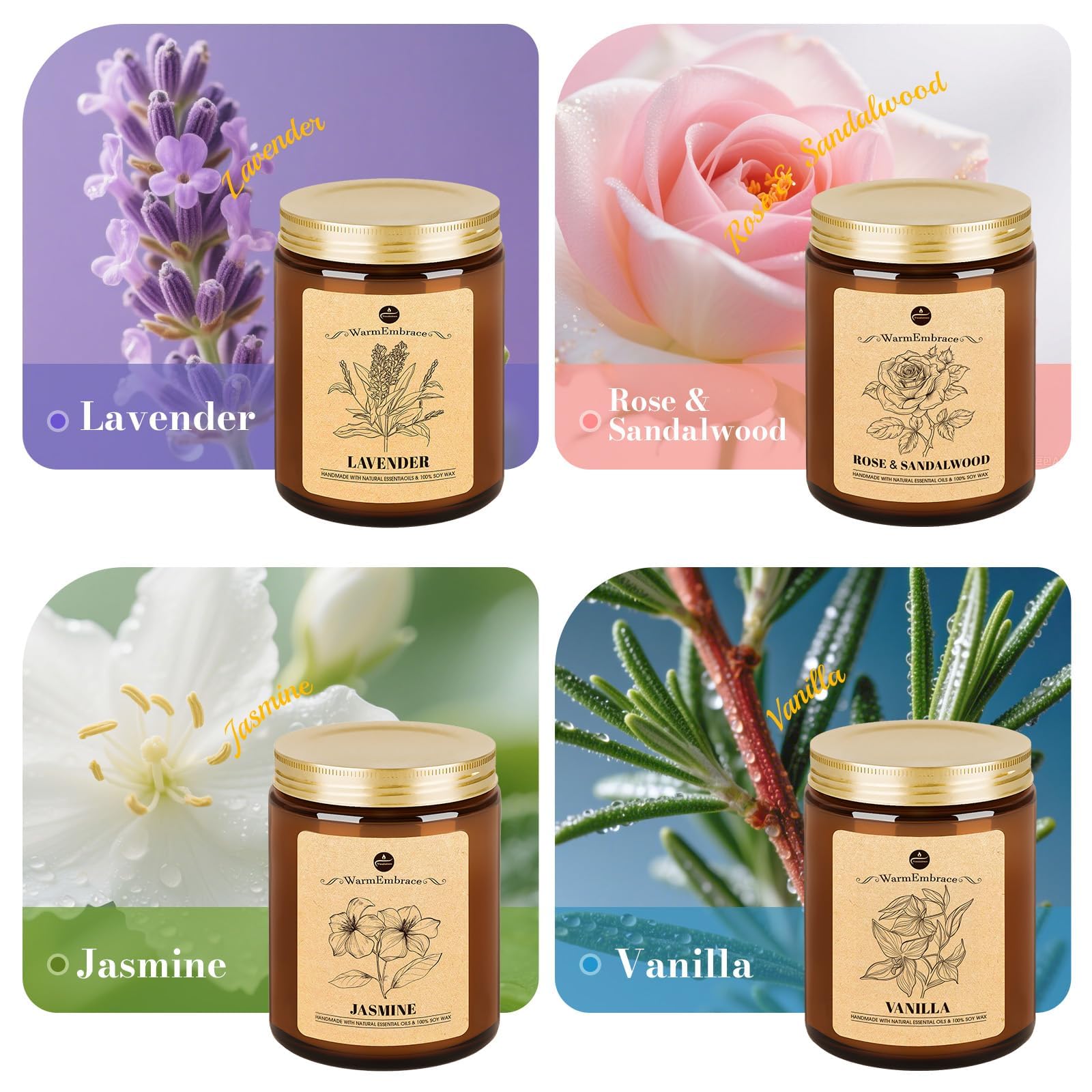 WarmEmbrace vanilla candle jar adds cozy ambiance