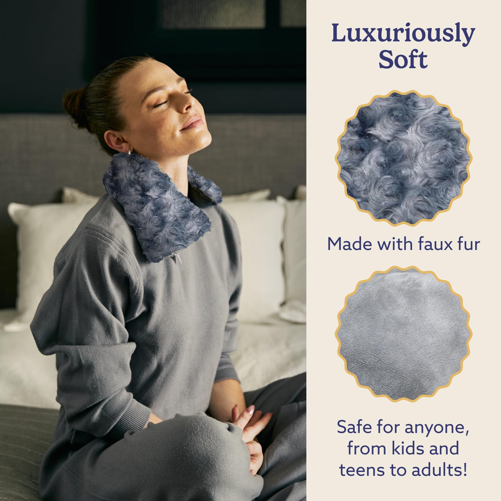 Warmies lavender-scented neck wrap emits gentle aroma for calm