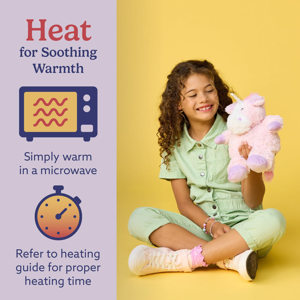 Warmies Unicorn bedtime snuggle plush for kids and adults