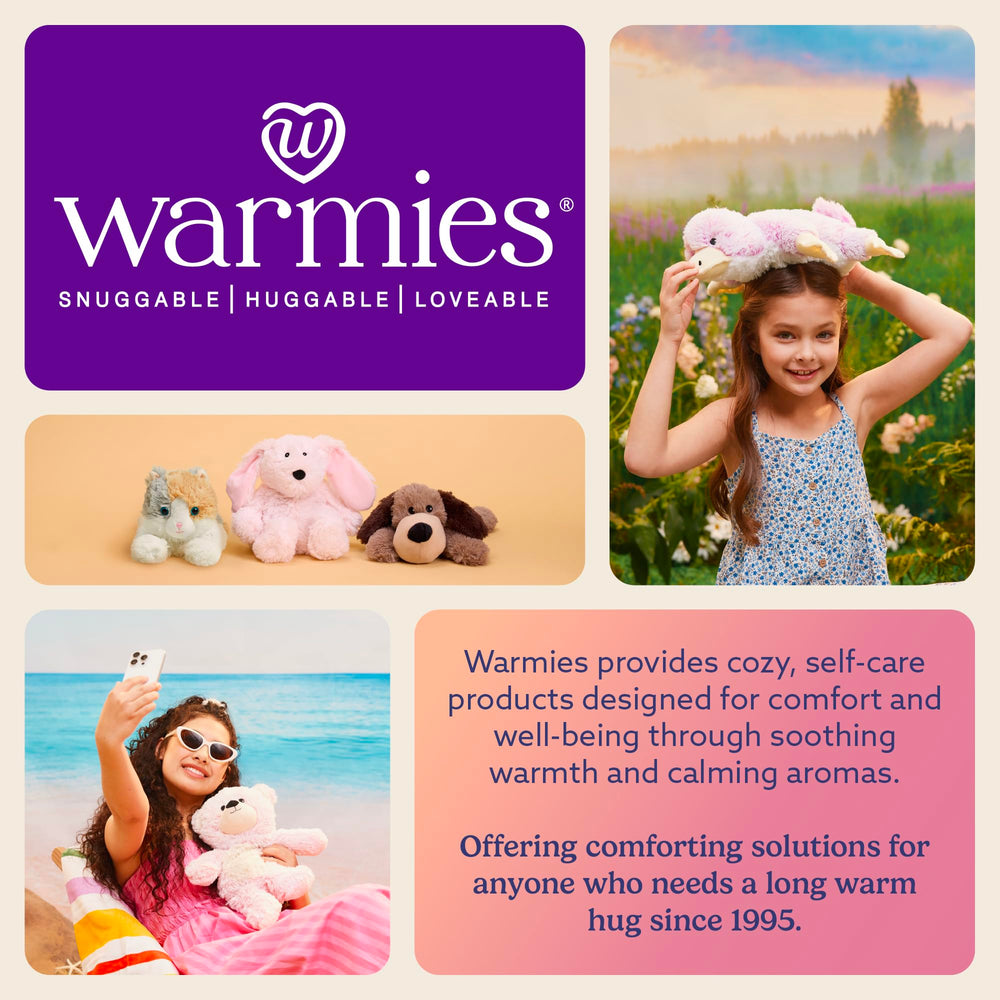Child-safe design Woodstock Warmies suitable for all ages and gifting.