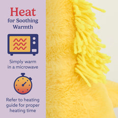 Weighted lavender-scented Woodstock plush provides comforting weight and aroma.