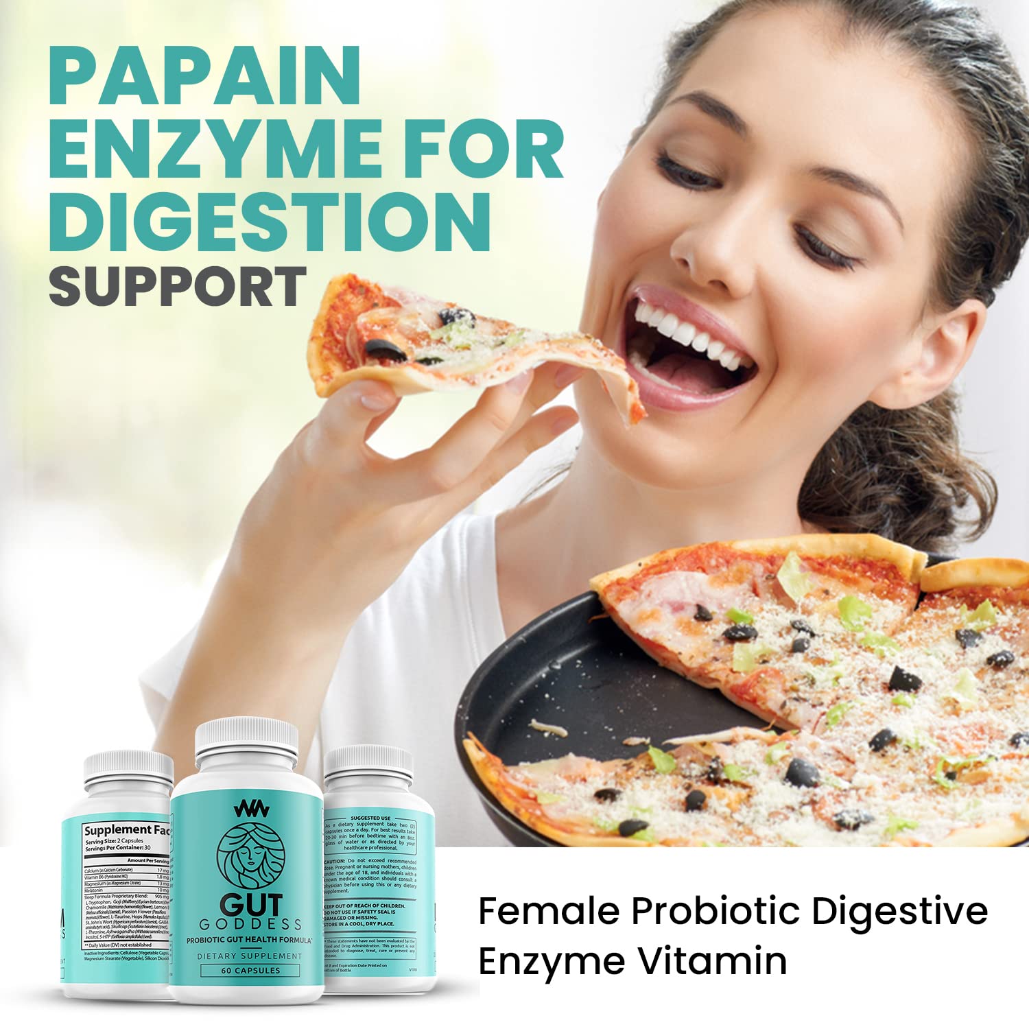 Warped Wellness natural ingredients label highlights gluten-free and non-GMO formulation.