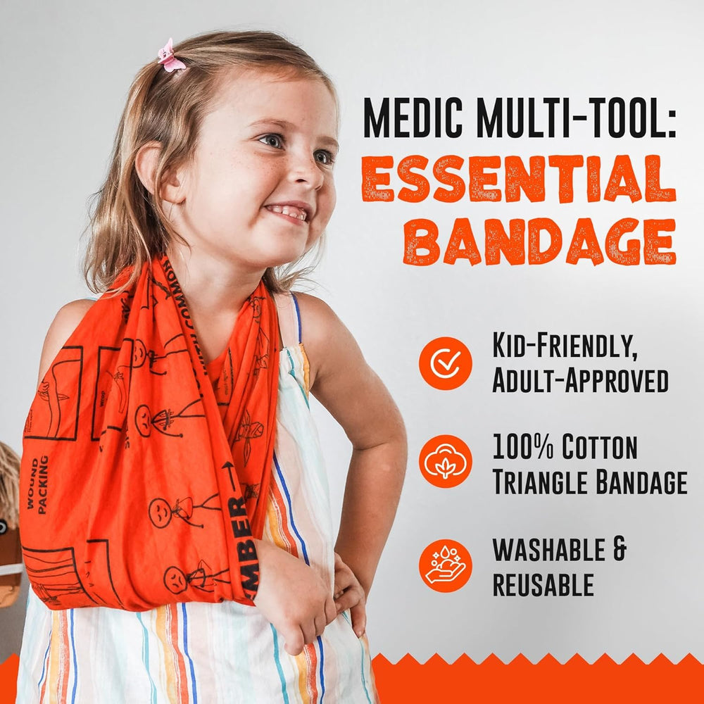 Warrior Kid Medic large-dimension bandage offers versatile coverage for kids and adults