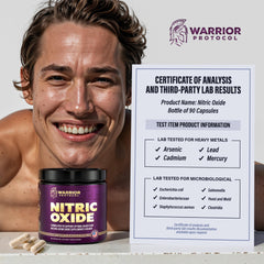 Close-up of L-Arginine and L-Citrulline ingredients in Warrior Protocol.