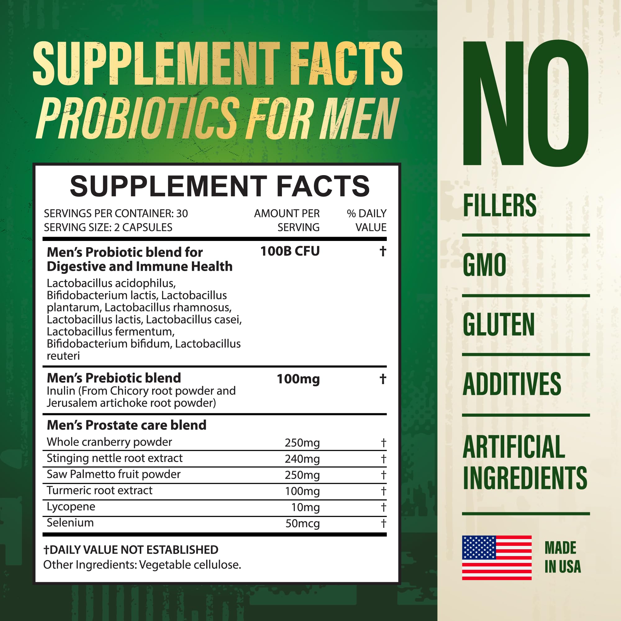 Gluten-free and soy-free label on Warrior Protocol packaging