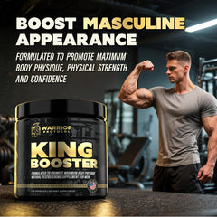 Warrior Protocol King Booster ingredients blend featuring Turkesterone, Tongkat Ali, and Fadogia Agrestis