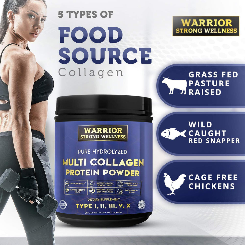 Warrior Strong Wellness collagen powder in hot coffee cup for a quick boost.