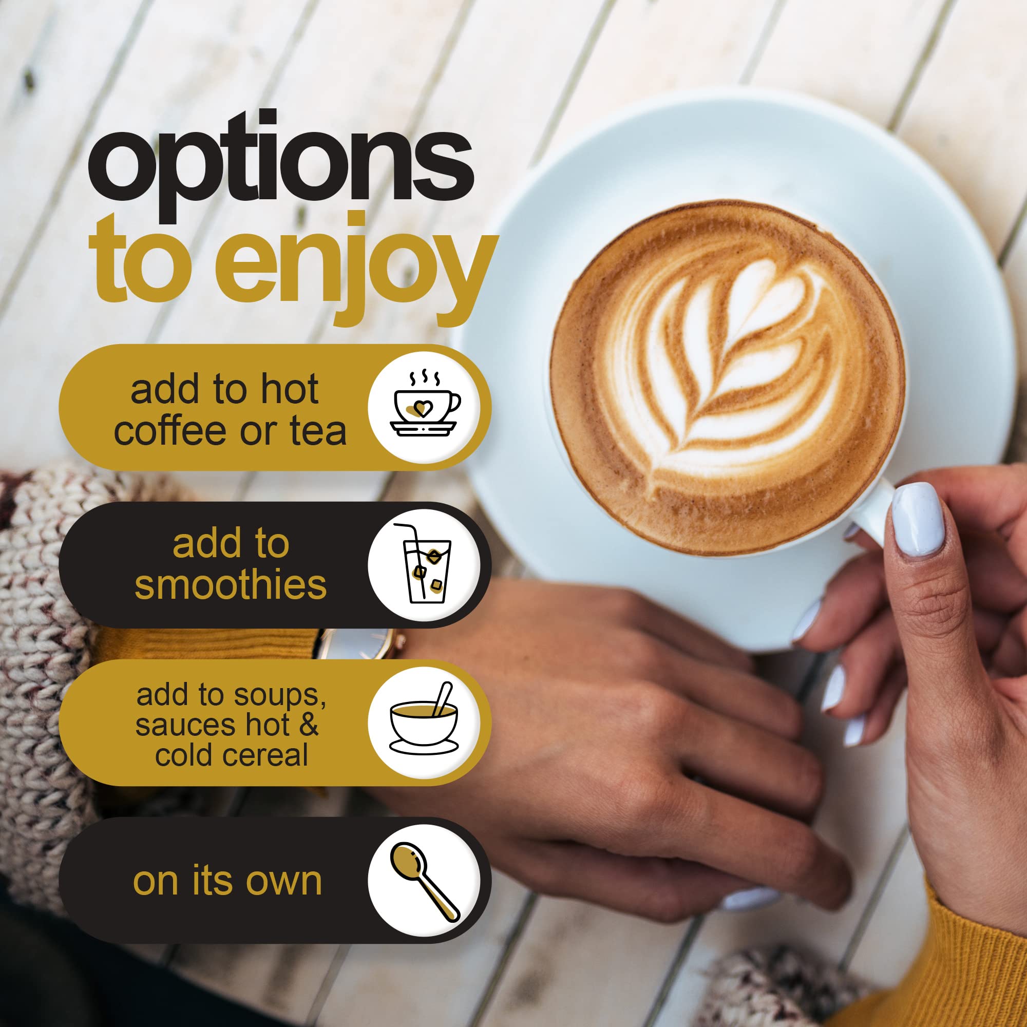 Warrior Strong Wellness unflavored powder in coffee for keto-friendly boost