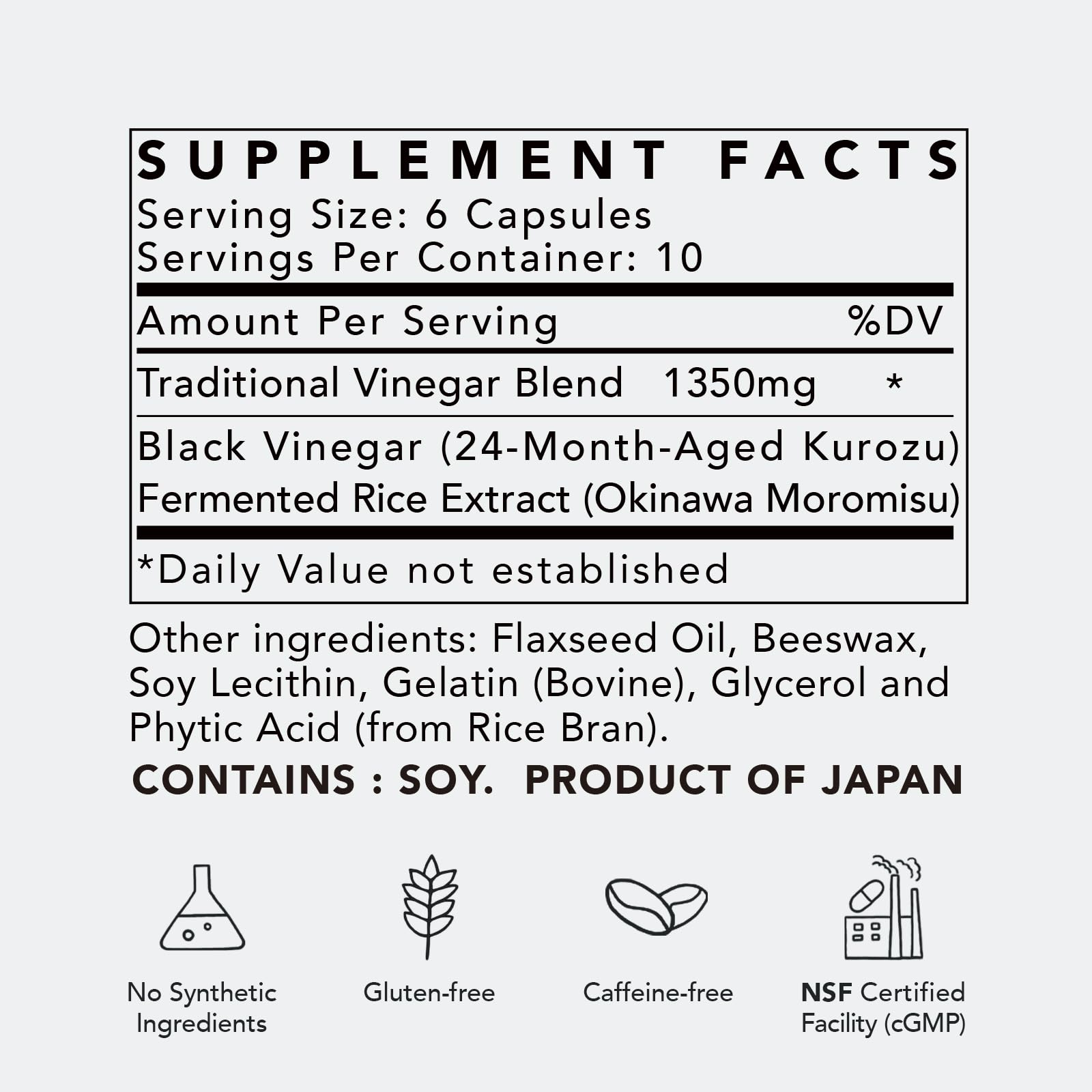 Washoku bottle seal communicates freshness for daily use.