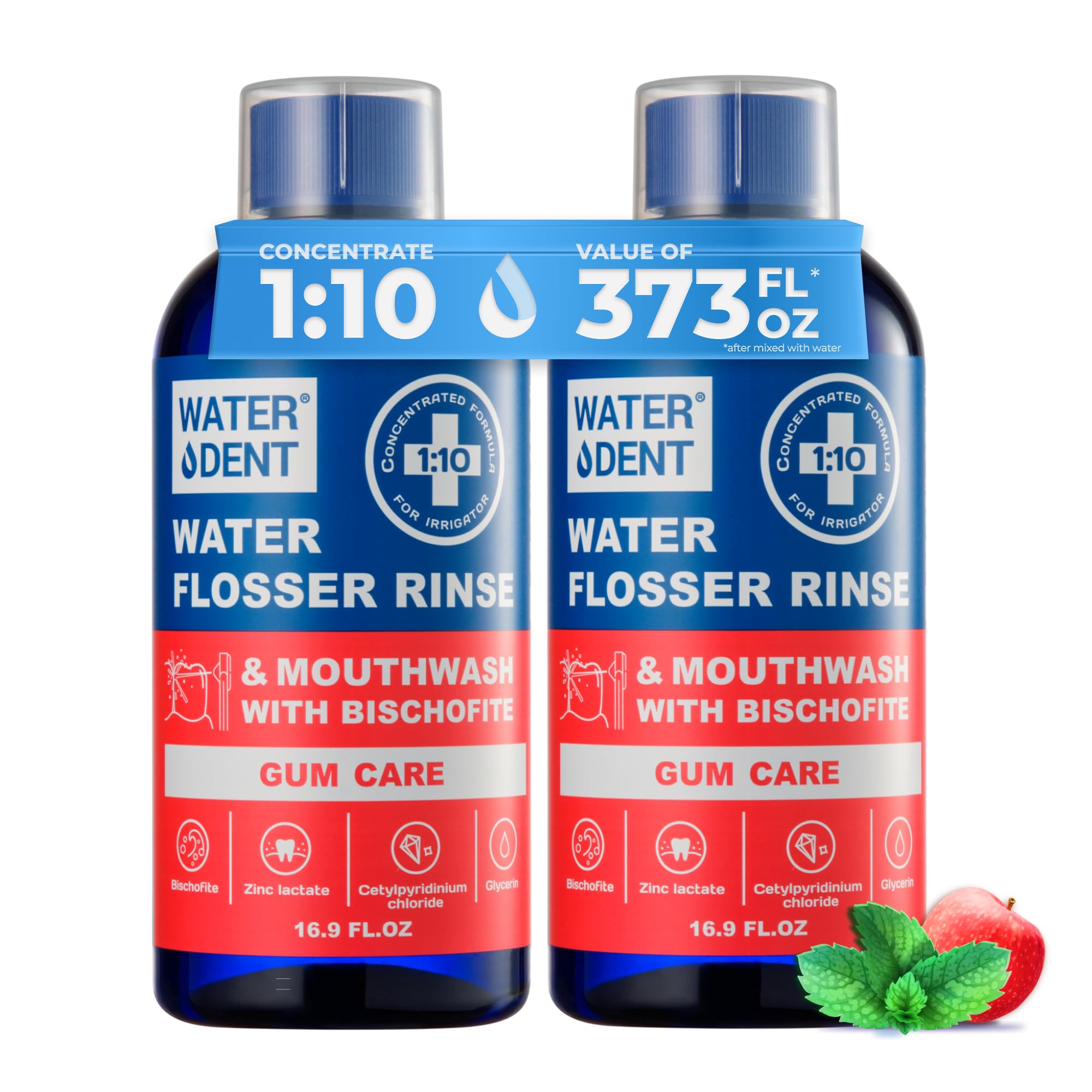 WATER DENT concentrated rinse bottle Apple Mint for enhanced oral care
