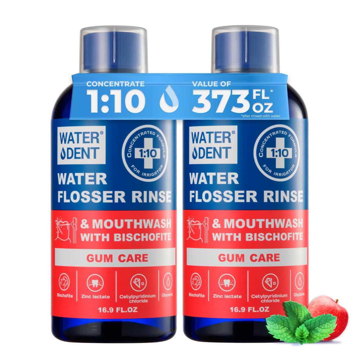 WATER DENT concentrated rinse bottle Apple Mint for enhanced oral care