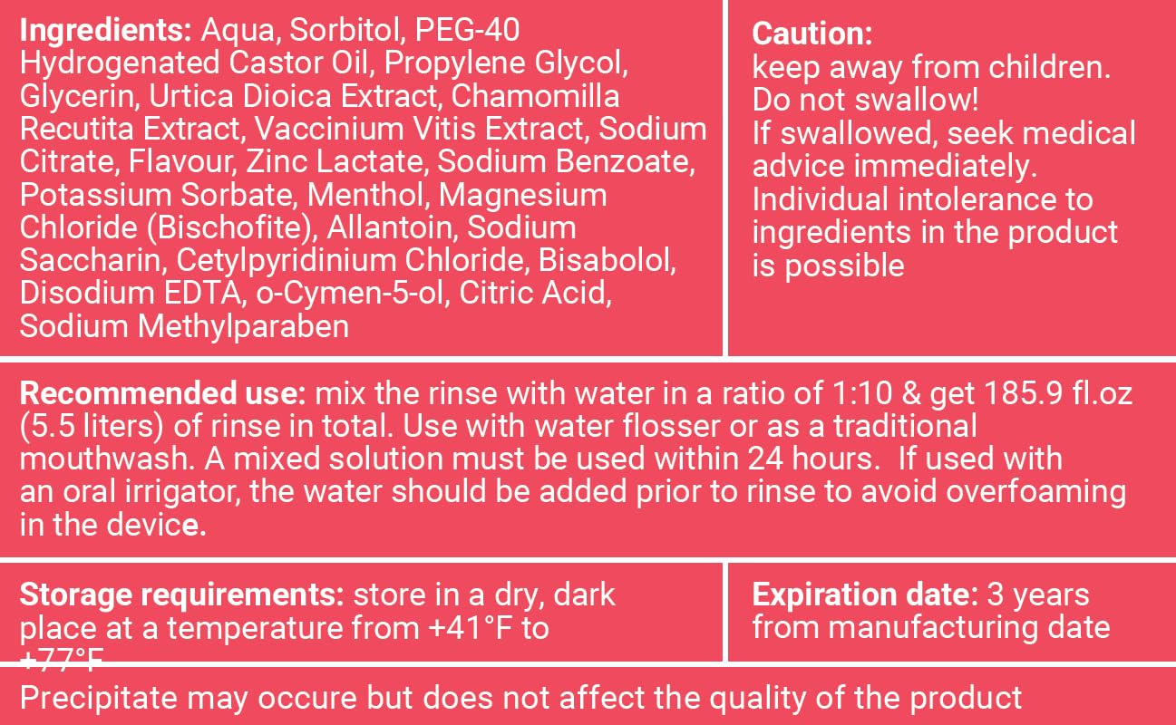 Close-up of WATER DENT label showing 1:10 concentrate usage