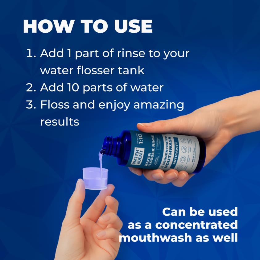 Water Dent packaging shows 1:10 concentrate for bulk value