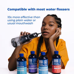 Water Dent Mineral salt (Bischofite) feature for remineralizing properties in rinse.
