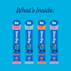 Waterboy ginger-L-Theanine vitamins packets offering flavorful, targeted support.