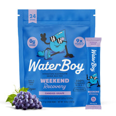 Waterboy Weekend Recovery front packaging for adults seeking hydration