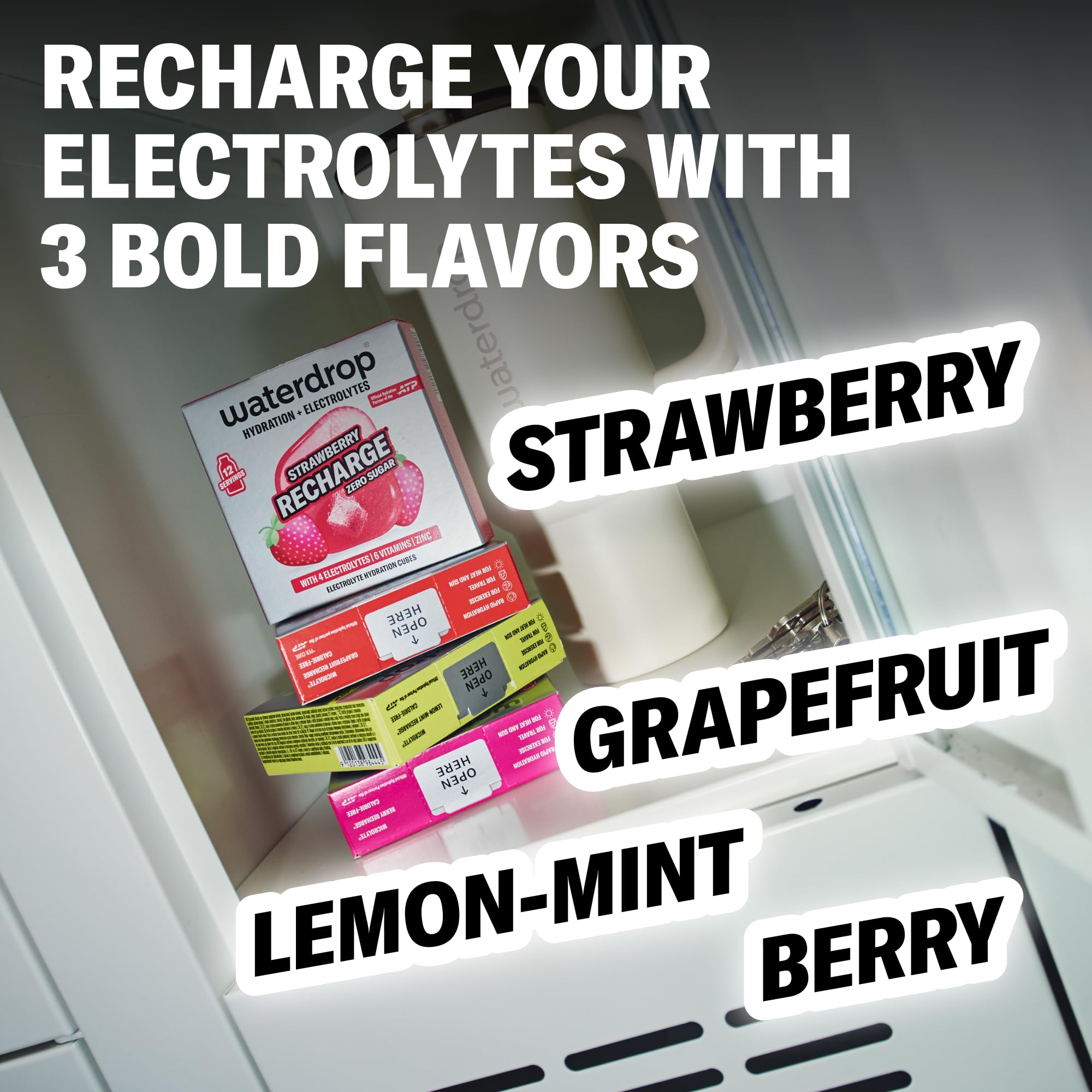 Waterdrop Microlyte Mix grapefruit recharge drops delivering zesty hydration and energy support.