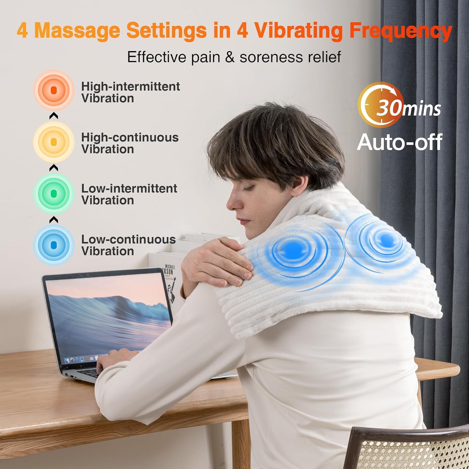 WATO FT digital controller with 4 heat settings and 4 massage modes