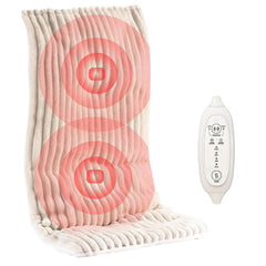 WATO FT heat massaging weighted pad on back for relaxing warmth and pressure