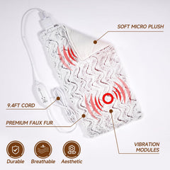 WATO FT heat massaging pad laid across lap for full coverage and comfort