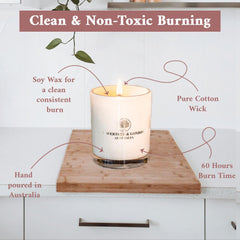 Wavertree & London English Rose hand-poured candle detail reflects premium quality.